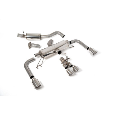 VÝFUKOVÉ SYSTÉMY Milltek Milltek Secondary cat-back resonated valved for Toyota Corolla GR Corolla Turbo (non-GPF) 2023+ - Polished tips | race-shop.cz