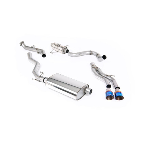 Výfukové systémy Milltek Cat-back exhaust resonated for Toyota Tacoma Crew Cab/Extended Cab (non-GPF) 2024+ - Burnt/blue titanium tips | race-shop.cz