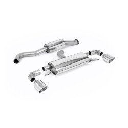 Milltek GPF-back exhaust resonated for Toyota Yaris Gen 1 2020-2024 - Polished tips
