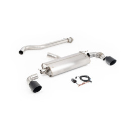 Milltek GPF-back exhaust valved for Toyota Yaris Gen 2 2024+ - Cerakote black tips