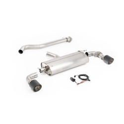 Milltek GPF-back exhaust valved for Toyota Yaris Gen 2 2024+ - Carbon tips