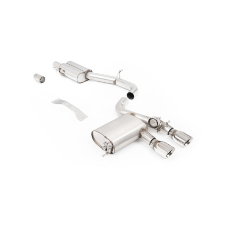 Výfukové systémy Milltek V2 Cat-back exhaust valved for Volkswagen Golf MK5 R32 3.2 V6 (non-GPF) 2005-2009 - Polished tips | race-shop.cz