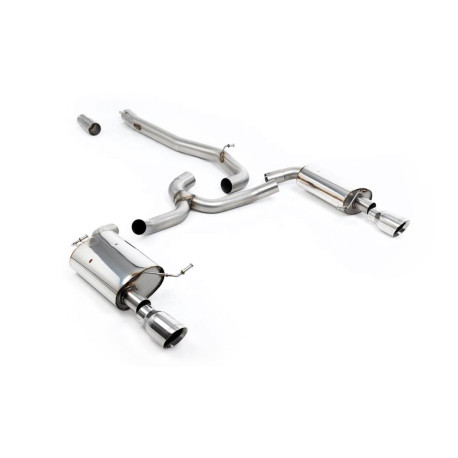 Výfukové systémy Milltek Cat-back exhaust (louder) for Volkswagen Golf Mk7 1.8TSI Alltrack 4Motion (non-GPF) 2016-2021 - Dual polished tips | race-shop.cz