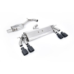 Milltek Cat-back exhaust (quieter) for Volkswagen Golf Mk7.5 R 2.0 TSI 310PS (non-GPF) 2017-2021 - Quad black tips