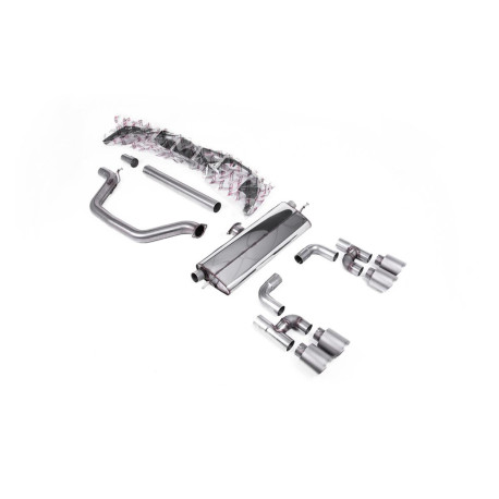 Výfukové systémy Milltek GPF-back exhaust titanium tips for Volkswagen Golf Mk8 GTi (GPF) 2020-2024 | race-shop.cz