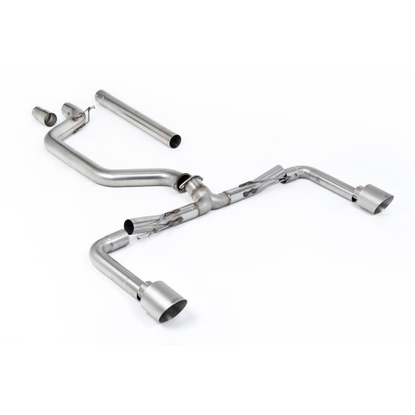 Výfukové systémy Milltek GPF-back exhaust (loudest) for Volkswagen Golf Mk8.5 GTi Clubsport (GPF) 2024+ - Brushed titanium tips | race-shop.cz