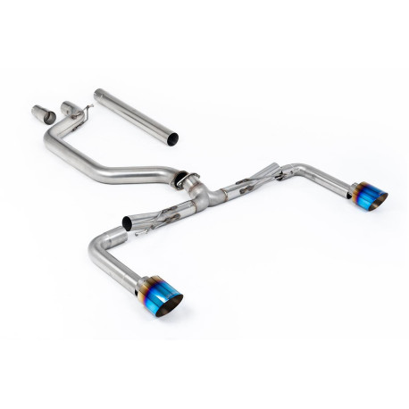 Výfukové systémy Milltek GPF-back exhaust (loudest) for Volkswagen Golf Mk8.5 GTi Clubsport (GPF) 2024+ - Burnt/blue titanium tips | race-shop.cz