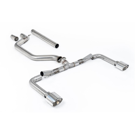 Výfukové systémy Milltek GPF-back exhaust (loudest) polished tips for Volkswagen Golf Mk8.5 GTi Clubsport (GPF, 300ps, Oval Tips) 2024+ | race-shop.cz