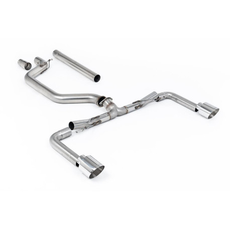 Výfukové systémy Milltek GPF-back exhaust (loudest) polished tips for Volkswagen Golf Mk8.5 GTi Clubsport (GPF, 300ps, GT-115 Trims) 2024+ | race-shop.cz