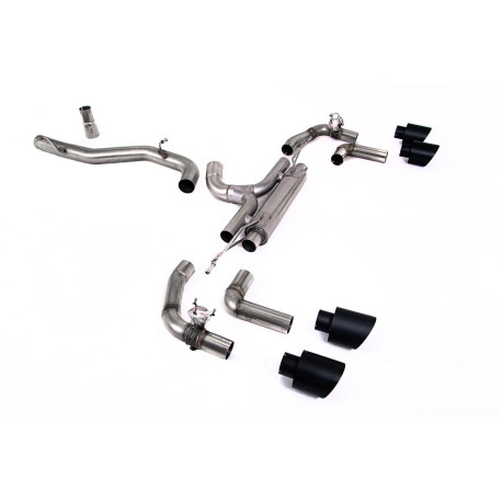 Výfukové systémy Milltek Cat-back exhaust (loudest) for Volkswagen Golf Mk8.5 R (non-GPF) 2025+ - Cerakote black tips | race-shop.cz