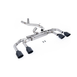 Milltek Cat-back exhaust (loudest) non-valved for Volkswagen Golf Mk8.5 R (non-GPF) 2025+ - Cerakote black tips