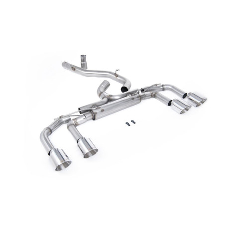 Výfukové systémy Milltek Cat-back exhaust (loudest) non-valved for Volkswagen Golf Mk8.5 R (non-GPF) 2025+ - Polished tips | race-shop.cz