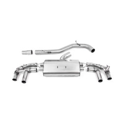 Milltek Cat-back exhaust for Volkswagen Golf Mk8.5 R (non-GPF) 2025+ - Cerakote black tips