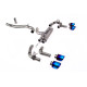 Milltek GPF-back exhaust (loudest) for Volkswagen Golf Mk8.5 R (GPF) 2024+ - Burnt/blue titanium tips
