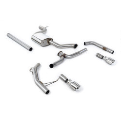 Milltek Cat-back exhaust (louder) for Volkswagen Jetta Mk7 GLi 2.0T (non-GPF) 2019+ - Dual polished tips