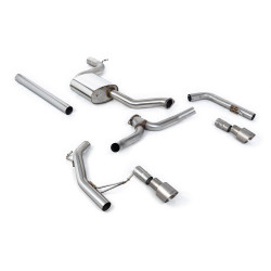 Milltek Cat-back exhaust (louder) for Volkswagen Jetta Mk7 GLi 2.0T (non-GPF) 2019+ - Dual titanium tips