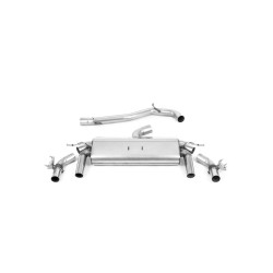 Milltek Cat-back exhaust (louder) for Volkswagen T-Roc R 2.0TSI 300ps 2022+ - Quad burnt titanium tips