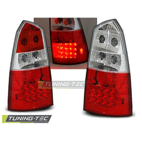 Osvětlení TUNING-TEC LED zadní světla pro FORD FOCUS MK1 10.98-10.04 KOMBI, červeno-bílá | race-shop.cz