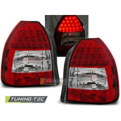 TUNING-TEC LED zadní světla pro HONDA CIVIC 09.95-02.01 3D, červeno-bílá