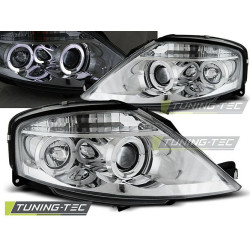 TUNING-TEC přední světla (Angel Eyes) pro CITROEN C3 03.02-09 (H1), chrom