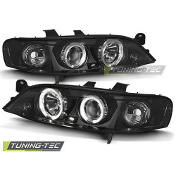TUNING-TEC přední světla (Angel Eyes) pro OPEL VECTRA B 11.95-12.98 (H1), černá