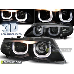 PŘEDNÍ SVĚTLA ANGEL EYES 3D ČERNÁ pro BMW E46 09.01-03.05 S/T ČERNÁ