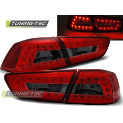 TUNING-TEC LED zadní světla pro MITSUBISHI LANCER 8 SEDAN 08-11 (LIMOUSINE, bez homologace), červeno-kouřová