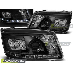 PŘEDNÍ SVĚTLA DAYLIGHT ČERNÁ pro VW BORA 09.98-05.05