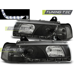 TUNING-TEC přední světla (DRL) pro BMW E36 12.90-08.99 (LIMOUSINE, TOURING, COMPACT, H1), černá
