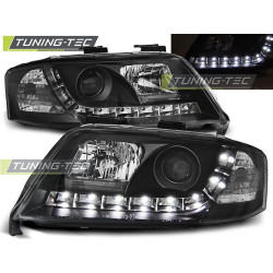 PŘEDNÍ SVĚTLA DAYLIGHT ČERNÁ pro AUDI A6 06.01-05.04