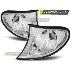 PŘEDNÍ SMĚROVÁ SVĚTLA CHROM pro BMW E46 09.01-03.05