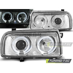 PŘEDNÍ SVĚTLA ANGEL EYES CHROM pro VW VENTO 01.92-08.98