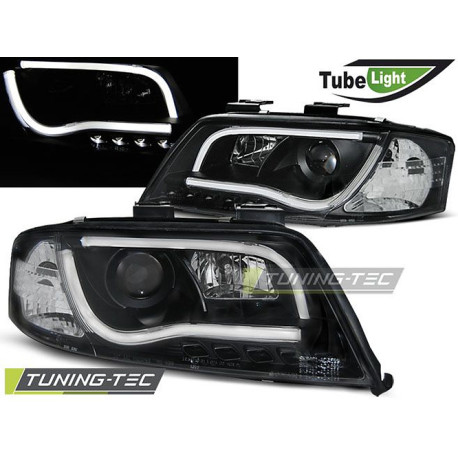 Osvětlení PŘEDNÍ SVĚTLA TUBE LIGHT ČERNÁ pro AUDI A6 06.01-05.04 | race-shop.cz