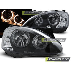 TUNING-TEC přední světla (Angel Eyes) pro OPEL CORSA C 11.00-09.06 (H7), černá