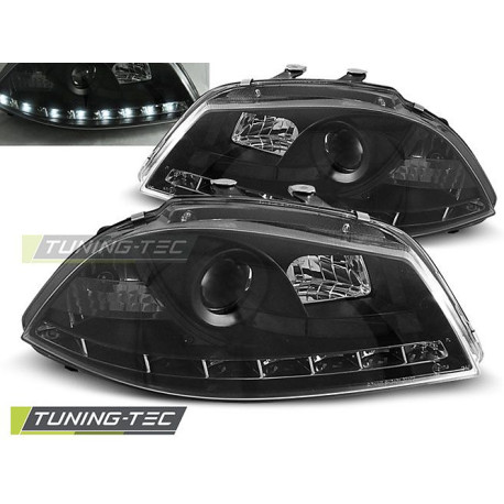 Osvětlení PŘEDNÍ SVĚTLA DAYLIGHT ČERNÁ pro SEAT IBIZA 6L 04.02-08 | race-shop.cz