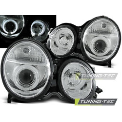 PŘEDNÍ SVĚTLA ANGEL EYES CHROM pro MERCEDES W210 E-KLASA 06.99-02