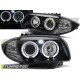 TUNING-TEC přední světla (Angel Eyes) pro BMW 1 E87/E81/82/88 04-11 (H7), černá, V1