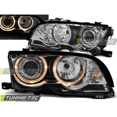 Osvětlení SVĚTLOMETY ANGEL EYES CHROMOVANÉ pro BMW E46 09.01-03.03 COUPE CABRIO | race-shop.cz