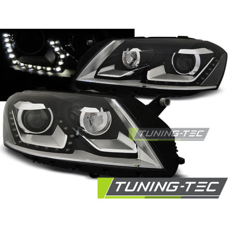 Osvětlení TUNING-TEC přední světla (DRL) pro VW PASSAT B7 10.10- 10.14 (H7), černá, V1 | race-shop.cz