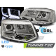 Osvětlení PŘEDNÍ SVĚTLA U-LED CHROM pro VW T5 2010-2015 | race-shop.cz