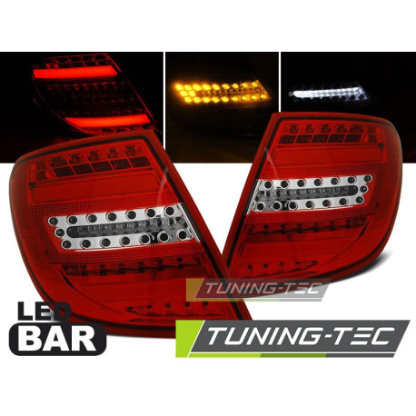 Osvětlení TUNING-TEC LED zadní světla (LED Bar) pro WHIE MERCEDES C-KLASA W204 KOMBI 07-10, červená, V2 | race-shop.cz