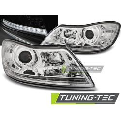 TUNING-TEC přední světla (DRL) pro SKODA OCTAVIA 09-12 (H7/H1), chrom, V2