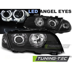 PŘEDNÍ SVĚTLA ANGEL EYES LED ČERNÁ pro BMW E46 05.98-08.01 S/T