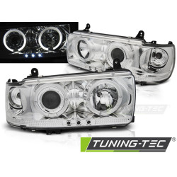 TUNING-TEC přední světla pro TOYOTA LAND CRUISER FJ 80 90-97 (H1, bez homologace), chrom