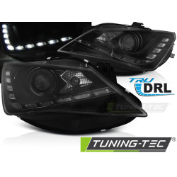 SVĚTLOMETY TRUE DRL BLACK pro SEAT SEAT IBIZA 6J 12-15