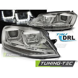 SVĚTLOMETY U-LED LIGHT DRL CHROME pro VW GOLF 7 11.12-17
