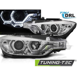 PŘEDNÍ SVĚTLA ANGEL EYES LED DRL CHROM pro BMW F30/F31 10.11 - 05.15