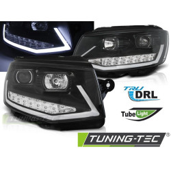PŘEDNÍ SVĚTLA TUBE LIGHT DRL ČERNÁ CHROM pro VW T6 15-19