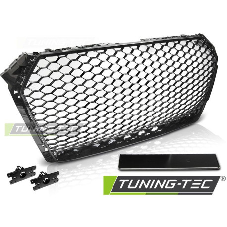 Body kit a vizuální doplňky TUNING-TEC maska chladiče (Sport) pro AUDI A4 B9 15-19, lesklá černá | race-shop.cz