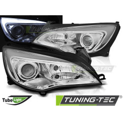 TUNING-TEC přední světla (Tube Light) pro OPEL ASTRA J 10-15 (H9), chrom